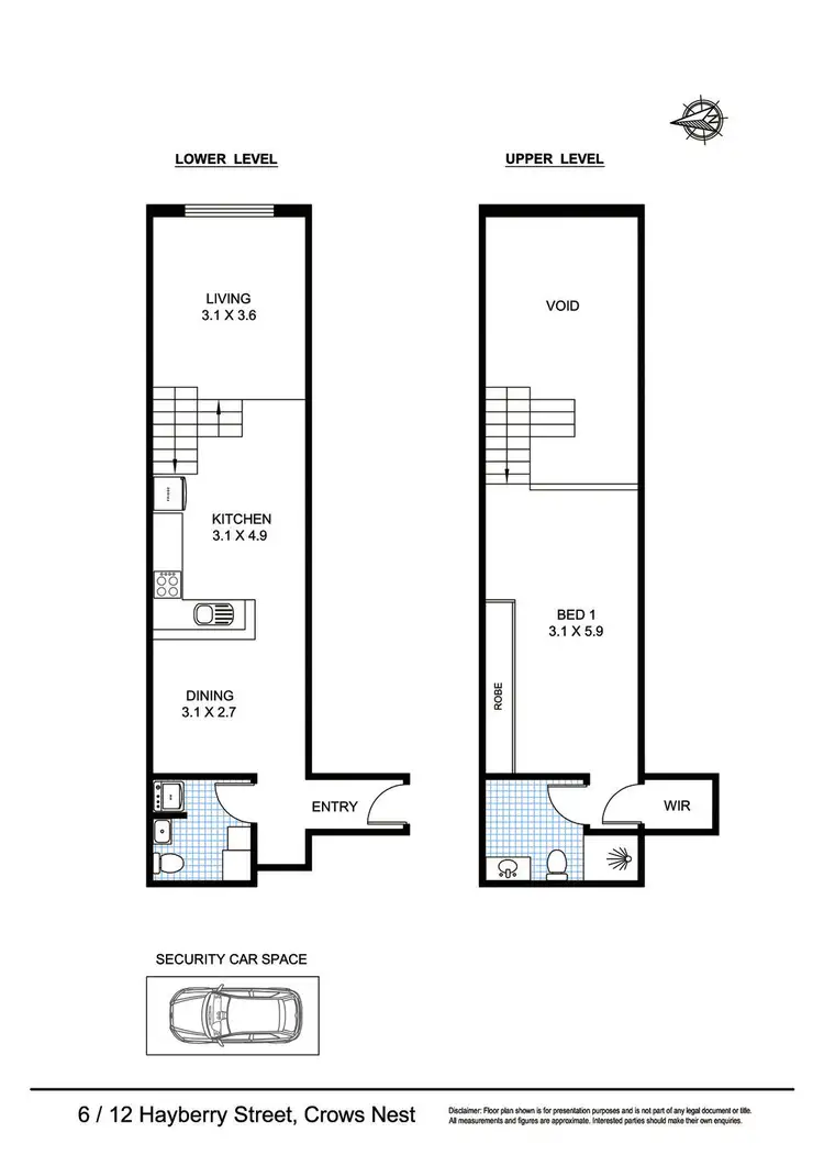 Floorplan of Homely apartment listing, 6/12 Hayberry Street, Crows Nest NSW 2065