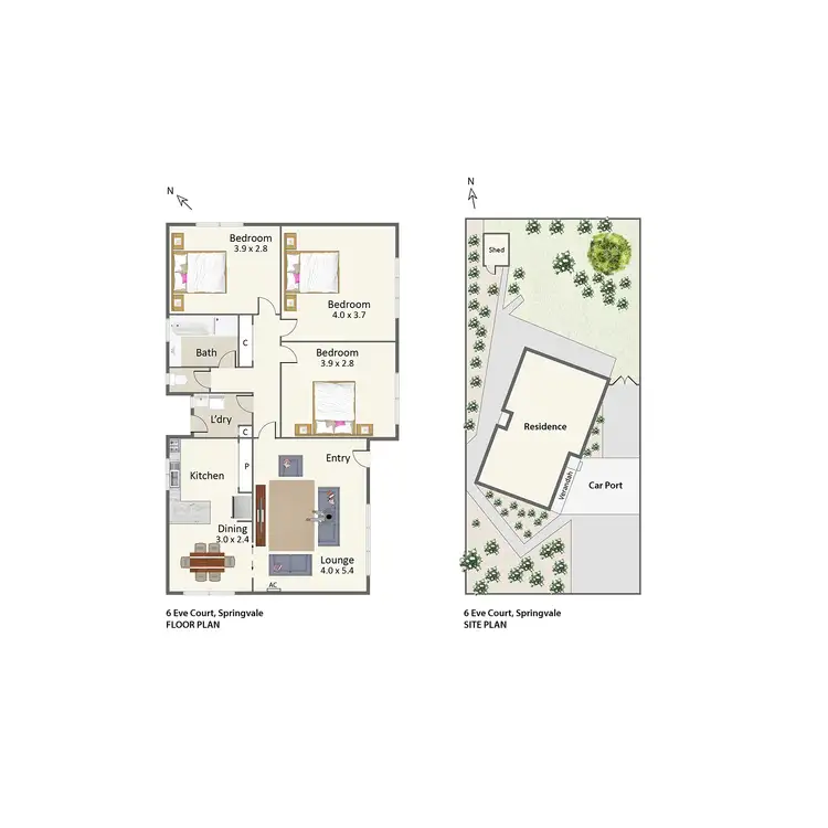 Floorplan of Homely house listing, 6 Eve Court, Springvale VIC 3171