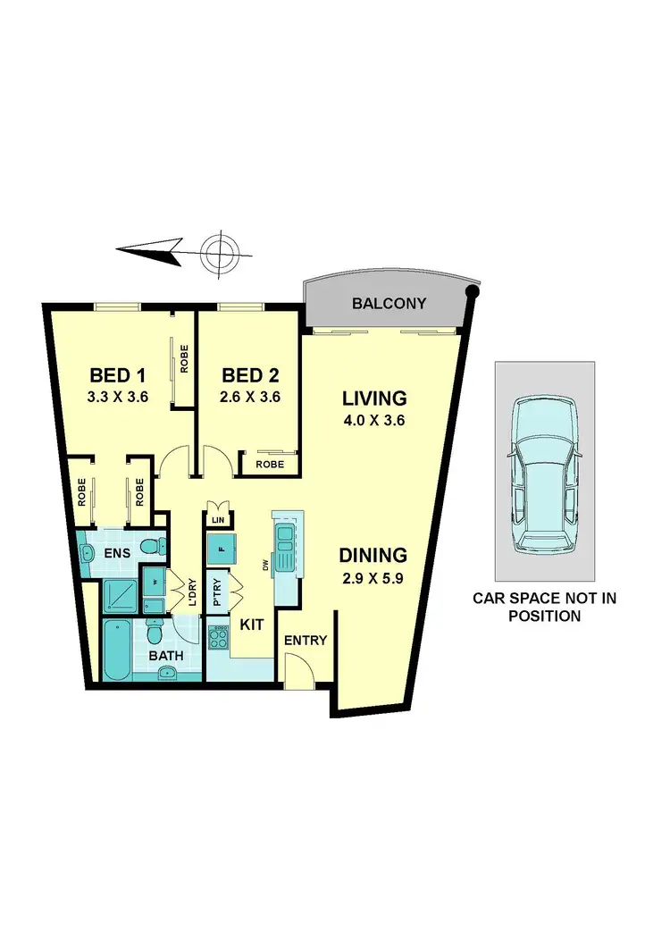 Floorplan of Homely apartment listing, 602/701 Mt Alexander Road, Moonee Ponds VIC 3039