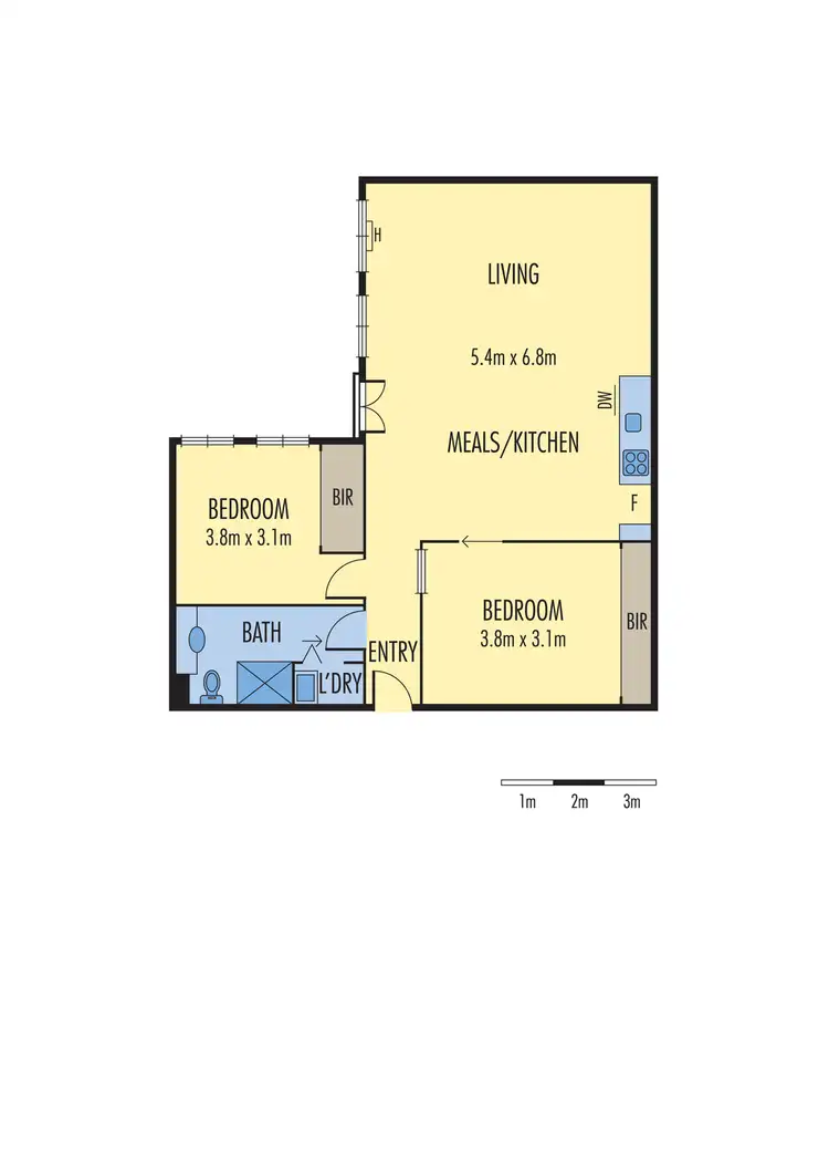 Floorplan of Homely apartment listing, 717/422 Collins Street, Melbourne VIC 3000