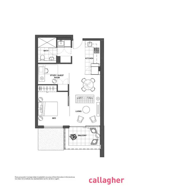 Floorplan of Homely apartment listing, 112/200 Pacific Highway, Crows Nest NSW 2065