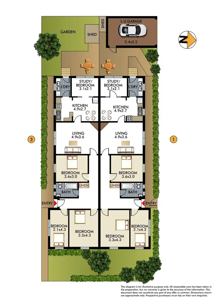 Floorplan of Homely house listing, 1 & 3 Vicars Avenue, North Bondi NSW 2026