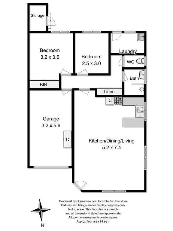 Floorplan of Homely unit listing, 2/3 Riverside Avenue, Ulverstone TAS 7315