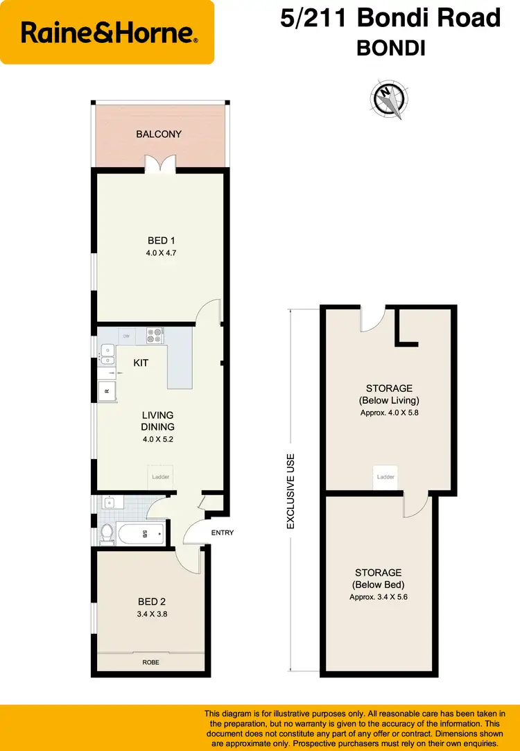Floorplan of Homely apartment listing, 5/211-215 Bondi Road, Bondi NSW 2026