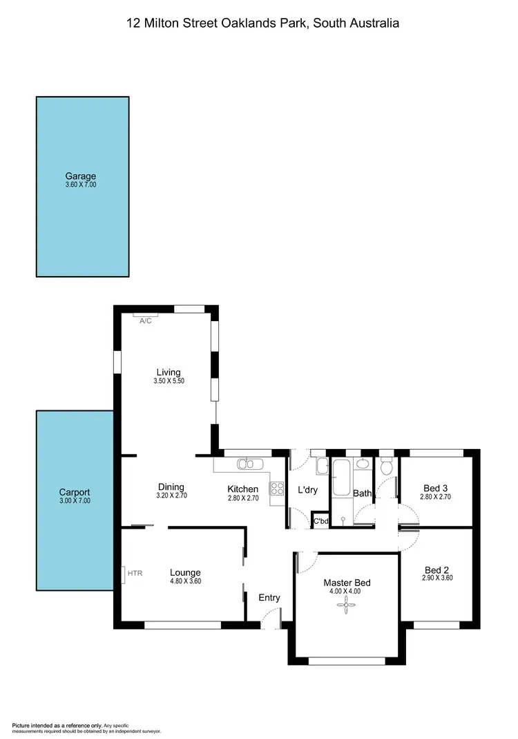 Floorplan of Homely house listing, 12 Milton Street, Oaklands Park SA 5046