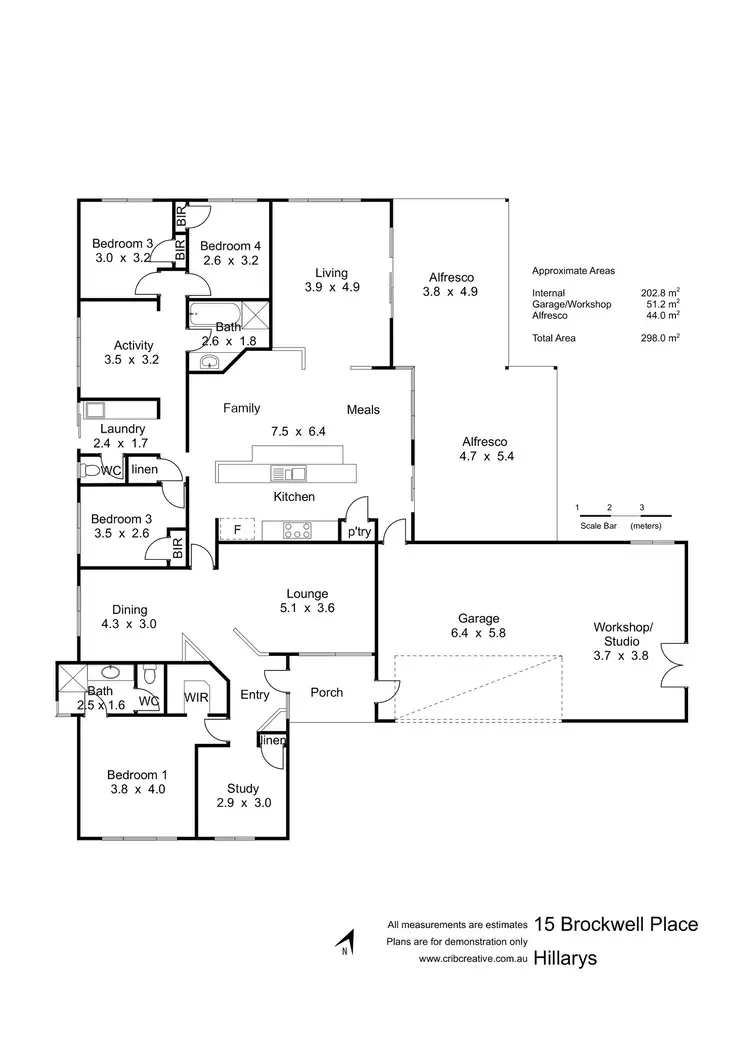 Floorplan of Homely house listing, 15 Brockwell Place, Hillarys WA 6025