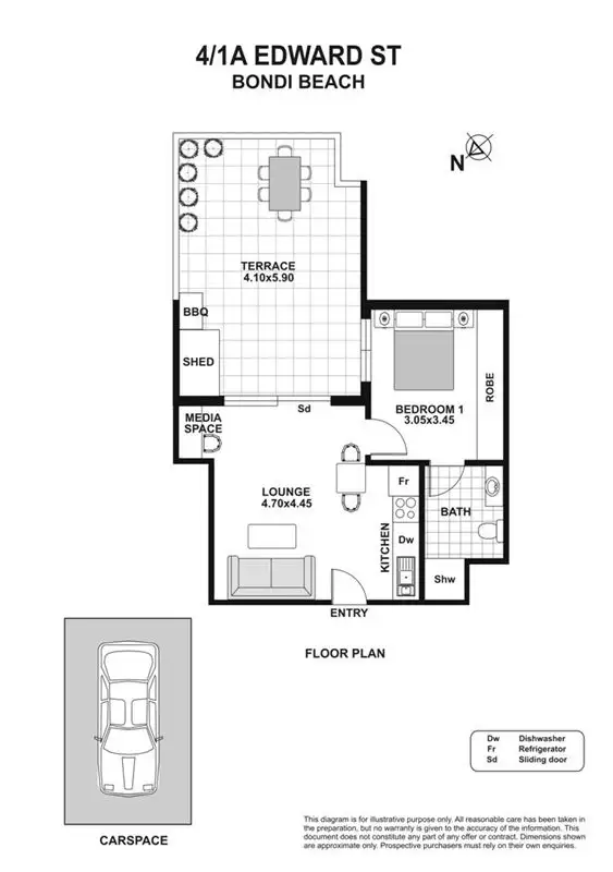 Floorplan of Homely apartment listing, 4/1A Edward Street, Bondi Beach NSW 2026
