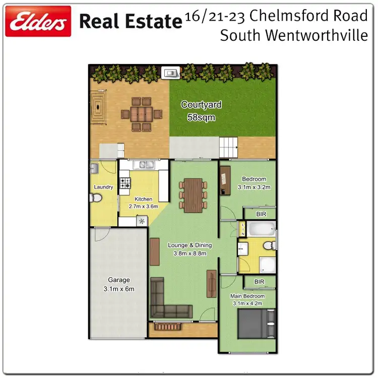 Floorplan of Homely villa listing, 16/21-23 Chelmsford Road, South Wentworthville NSW 2145