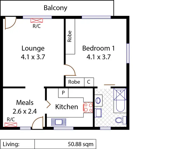 Floorplan of Homely unit listing, 6/4 Torrens Avenue, Lockleys SA 5032