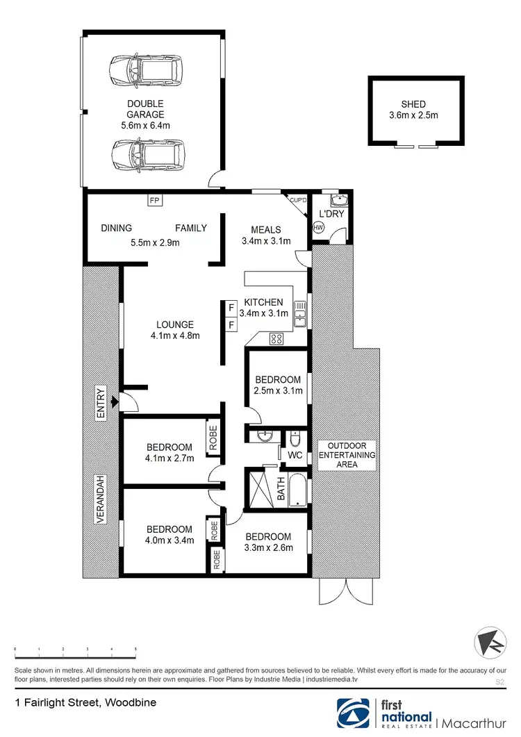 Floorplan of Homely house listing, 1 Fairlight Place, Woodbine NSW 2560