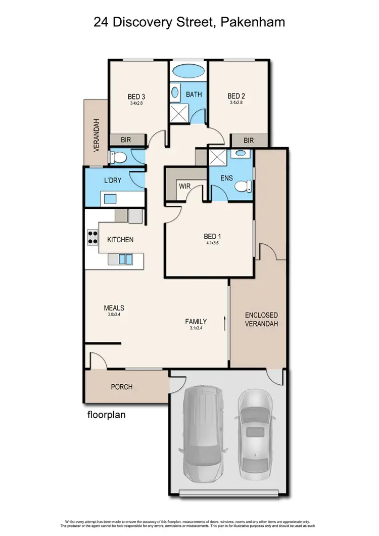 Floorplan of Homely house listing, 24 Discovery Street, Pakenham VIC 3810