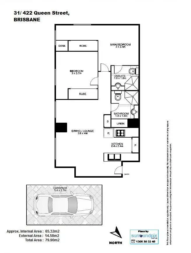 Floorplan of Homely apartment listing, 31/420 Queen Street, Brisbane City QLD 4000