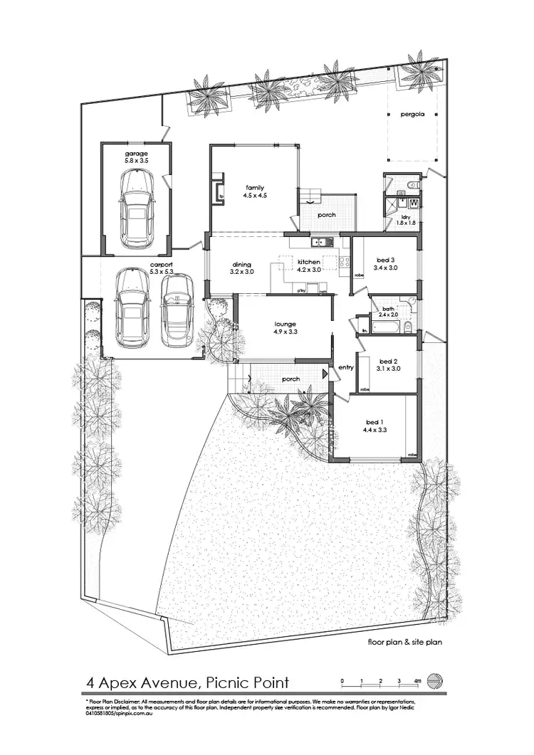 Floorplan of Homely house listing, 4 Apex Avenue, Picnic Point NSW 2213
