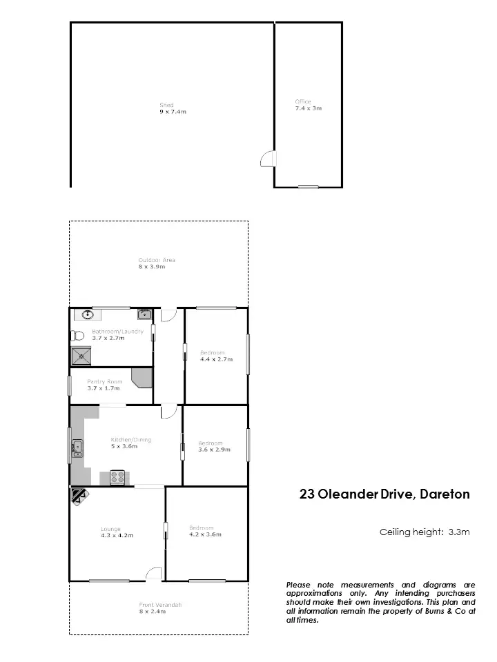 Floorplan of Homely house listing, 23 Oleander Drive, Dareton NSW 2717