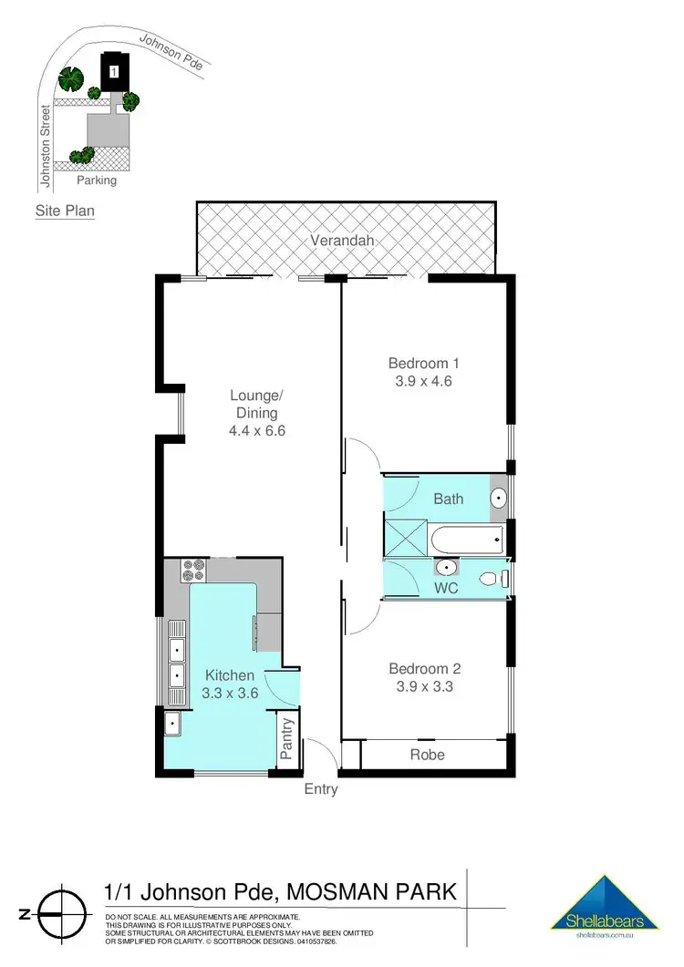Floorplan of Homely apartment listing, 1/1 Johnson Parade, Mosman Park WA 6012