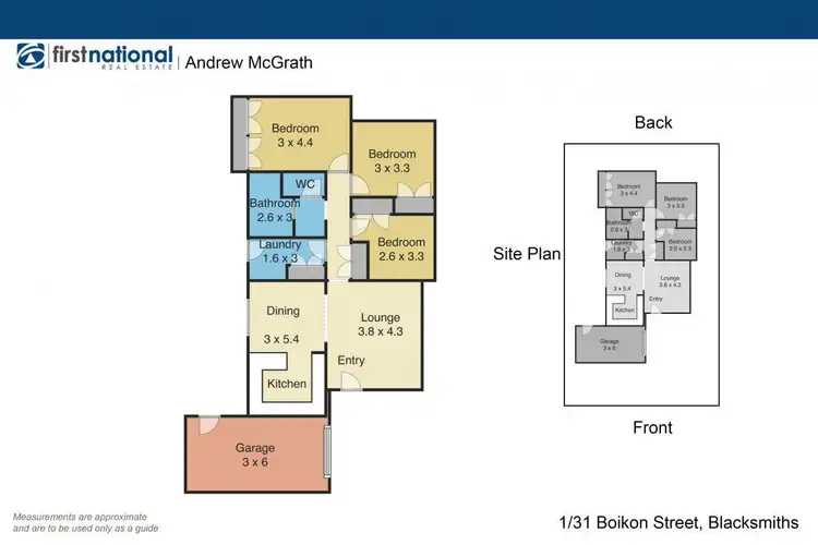 Floorplan of Homely house listing, 1/31 Boikon Street, Blacksmiths NSW 2281