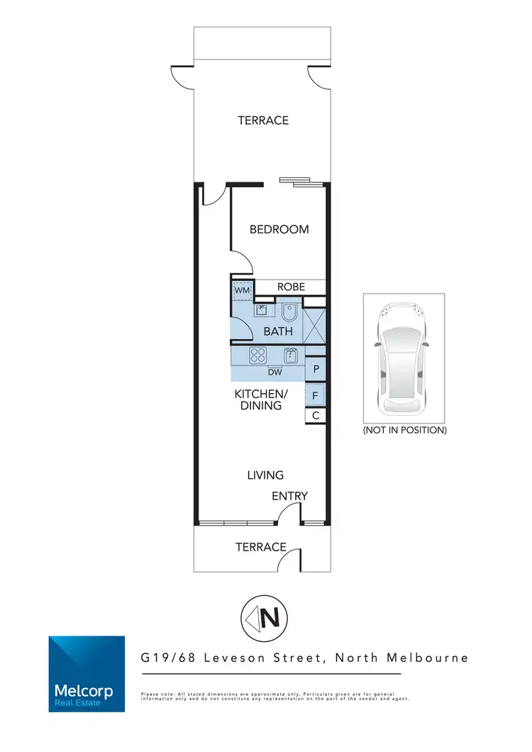 Floorplan of Homely apartment listing, G19/68 Leveson Street, North Melbourne VIC 3051