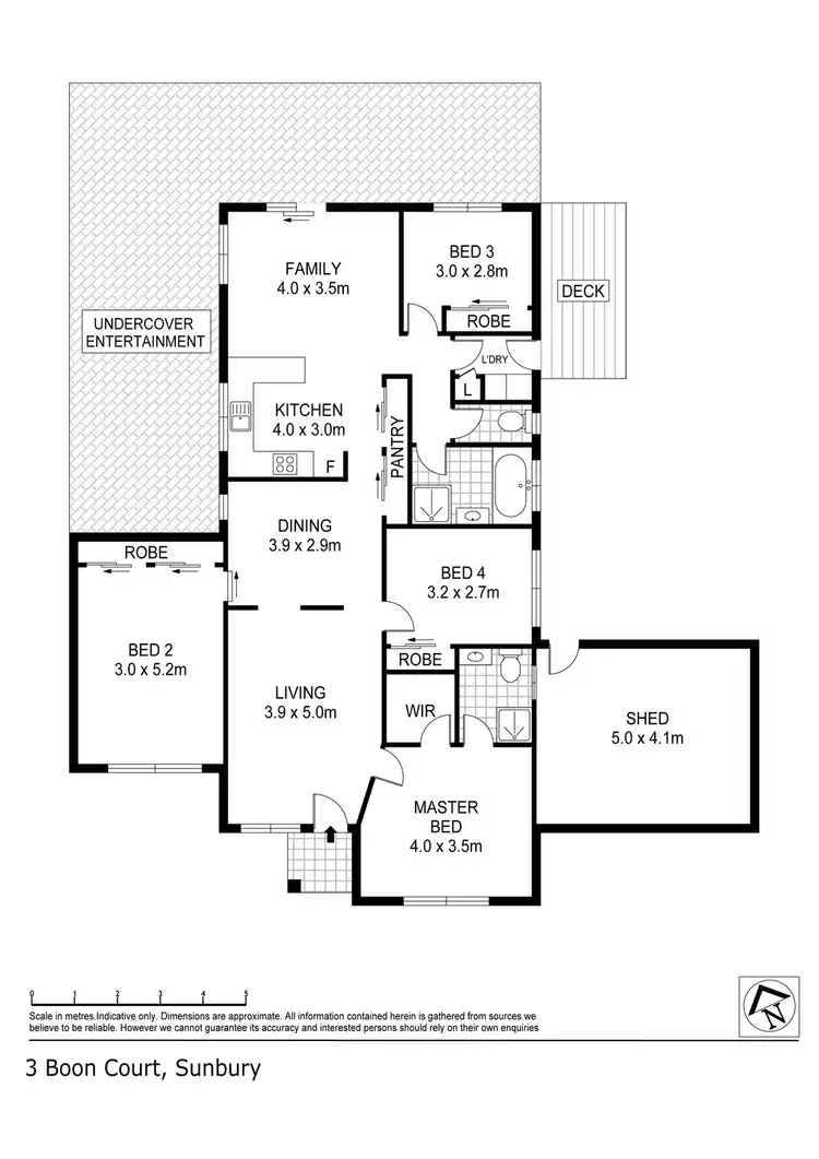 Floorplan of Homely house listing, 3 Boon Court, Sunbury VIC 3429