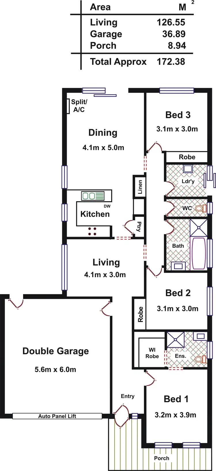 Floorplan of Homely house listing, 15 Davison Crescent, Smithfield Plains SA 5114