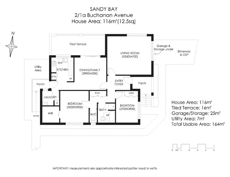 Floorplan of Homely townhouse listing, 2/1a Buchanan Avenue, Sandy Bay TAS 7005