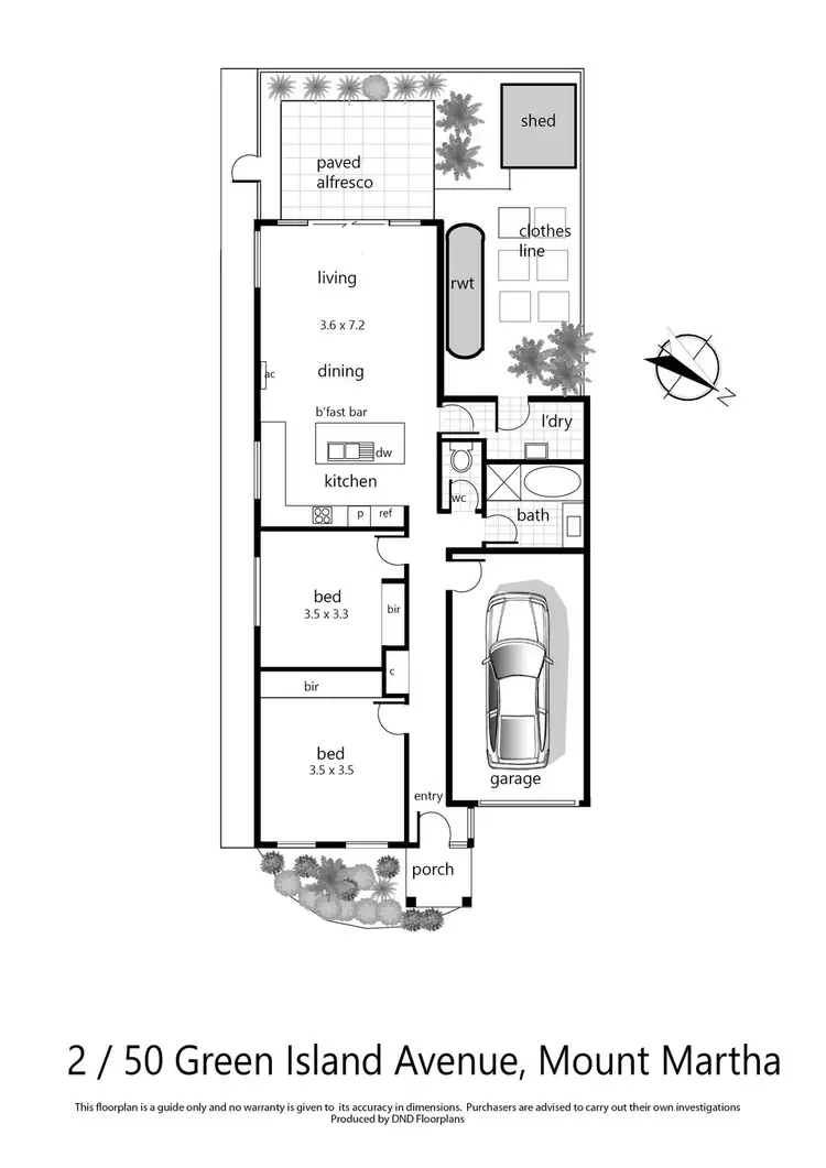 Floorplan of Homely unit listing, 2/50 Green Island Avenue, Mount Martha VIC 3934