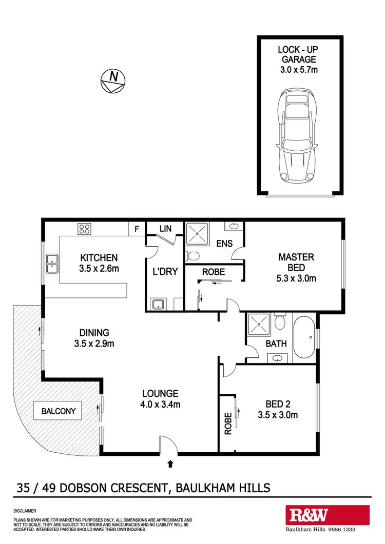 Floorplan of Homely unit listing, 35/49 Dobson Crescent, Baulkham Hills NSW 2153