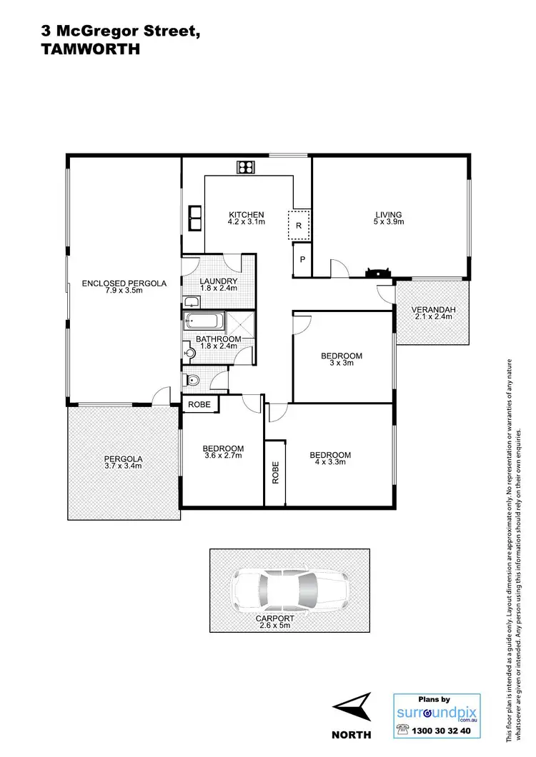Floorplan of Homely house listing, 3 Macgregor Street, Tamworth NSW 2340
