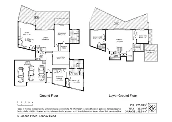Floorplan of Homely house listing, 5 Loedna Place, Lennox Head NSW 2478