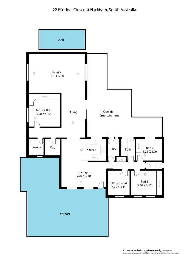 Floorplan of Homely house listing, 22 Flinders Crescent, Hackham SA 5163