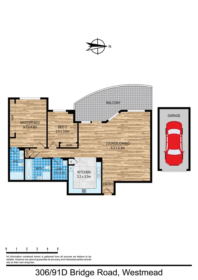 Floorplan of Homely unit listing, 306/91D Bridge Road, Westmead NSW 2145