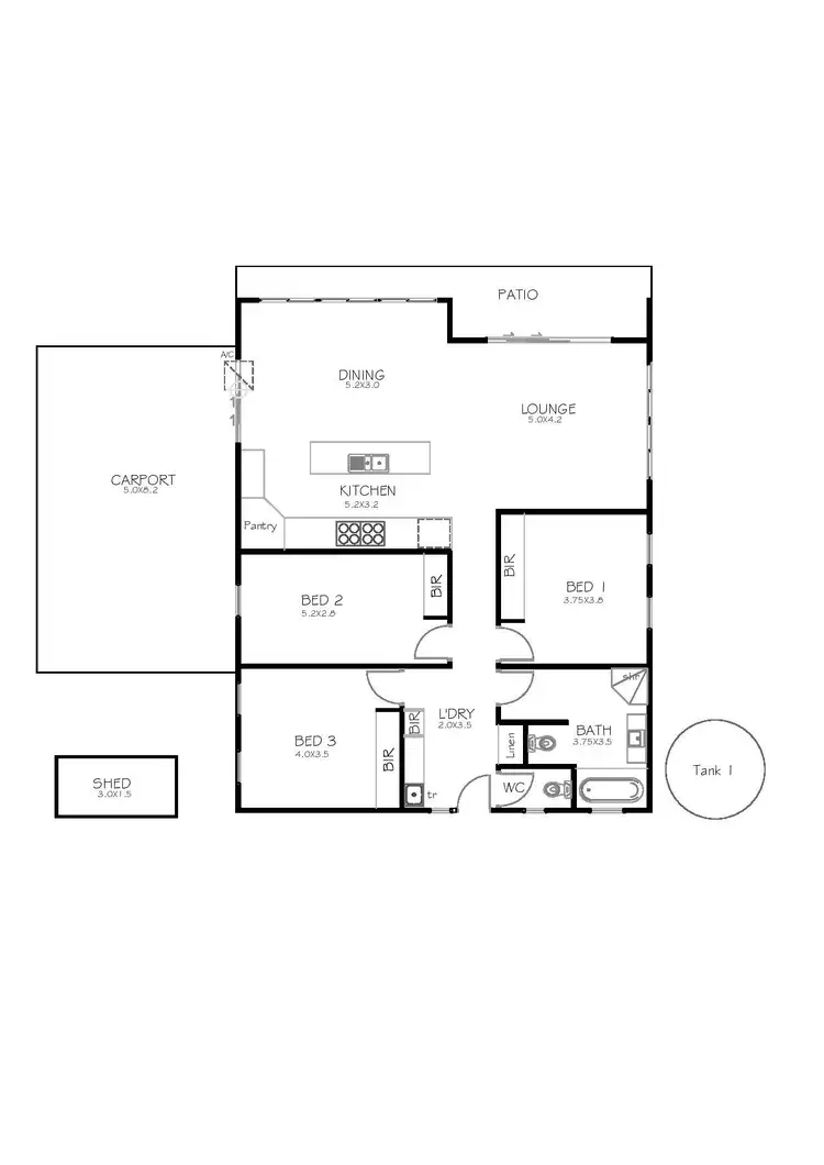 Floorplan of Homely house listing, 24 Douglas Street, Coffin Bay SA 5607