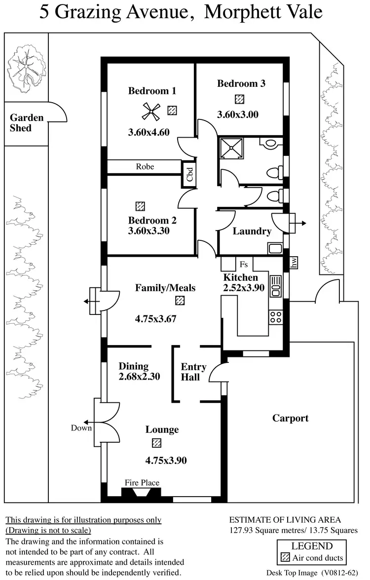 Floorplan of Homely house listing, 5 Grazing Avenue, Morphett Vale SA 5162