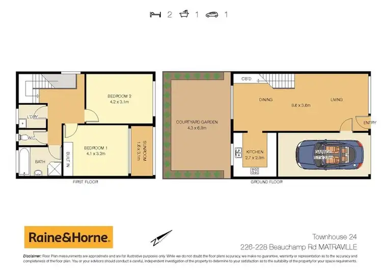 Floorplan of Homely townhouse listing, 24/226 Beauchamp Road, Matraville NSW 2036