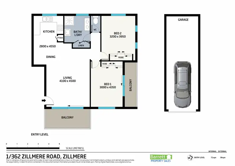 Floorplan of Homely unit listing, 1/362 Zillmere Road, Zillmere QLD 4034