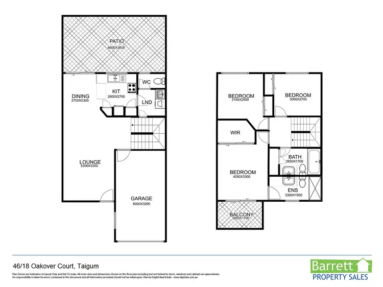 Floorplan of Homely townhouse listing, 46/18 Oakover Court, Taigum QLD 4018