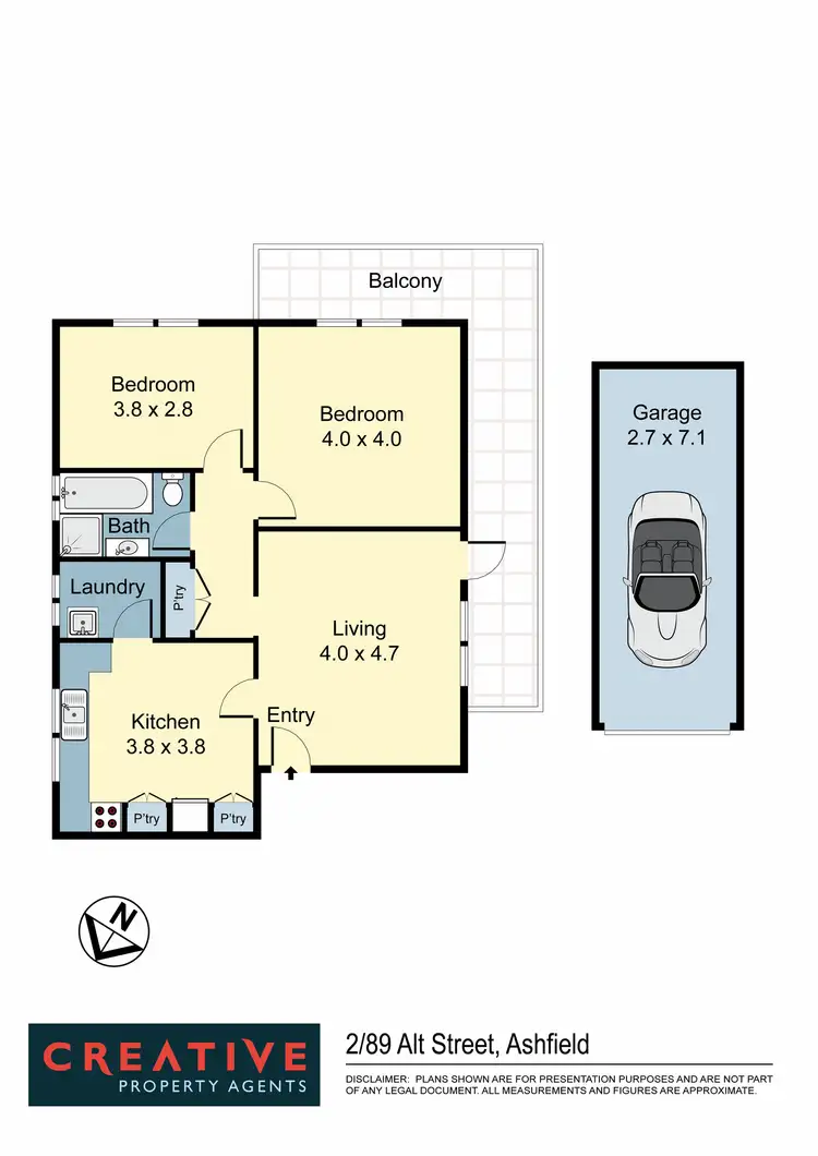 Floorplan of Homely unit listing, 2/89 Alt Street, Ashfield NSW 2131
