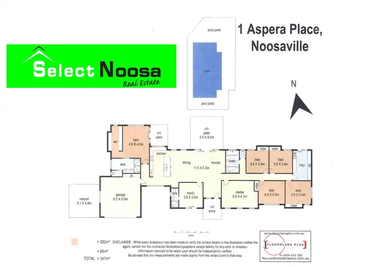 Floorplan of Homely house listing, 1 Aspera Place, Noosaville QLD 4566