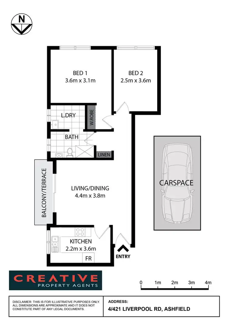 Floorplan of Homely apartment listing, 4/421 Liverpool Road, Ashfield NSW 2131