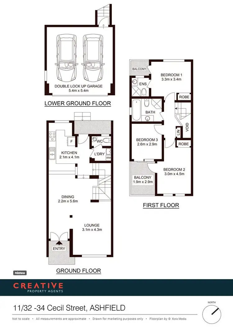 Floorplan of Homely townhouse listing, 11/32-34 Cecil Street, Ashfield NSW 2131