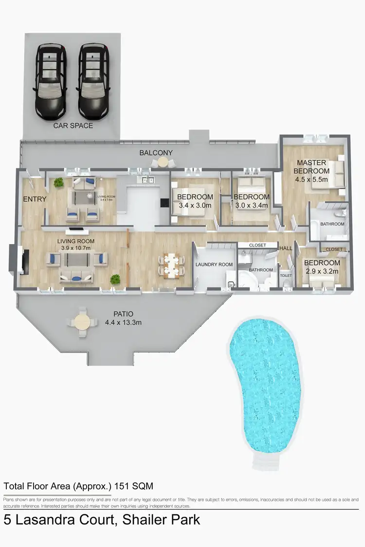 Floorplan of Homely house listing, 5 Lasandra Court, Shailer Park QLD 4128