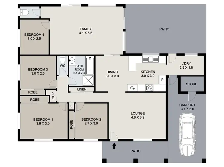 Floorplan of Homely house listing, 3 Pavana Court, Clinton QLD 4680