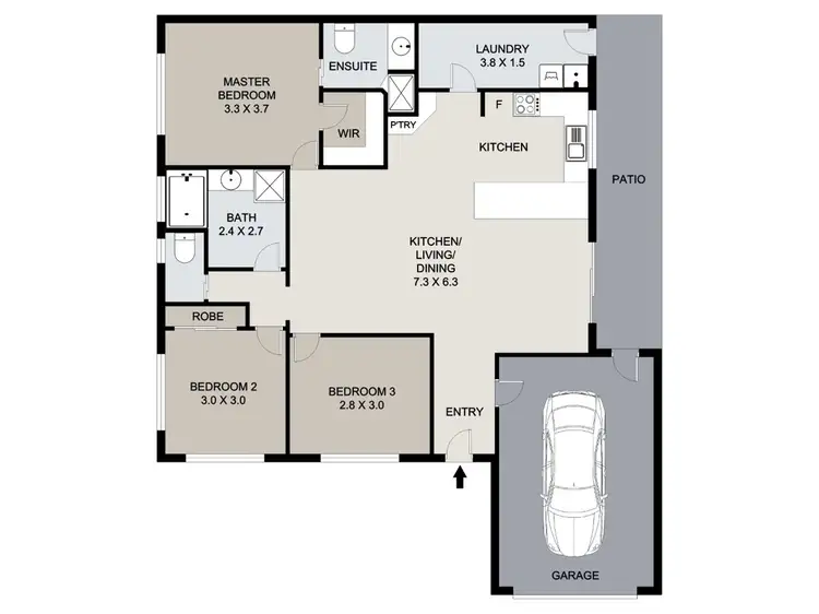 Floorplan of Homely house listing, 28B J Hickey Avenue, Clinton QLD 4680