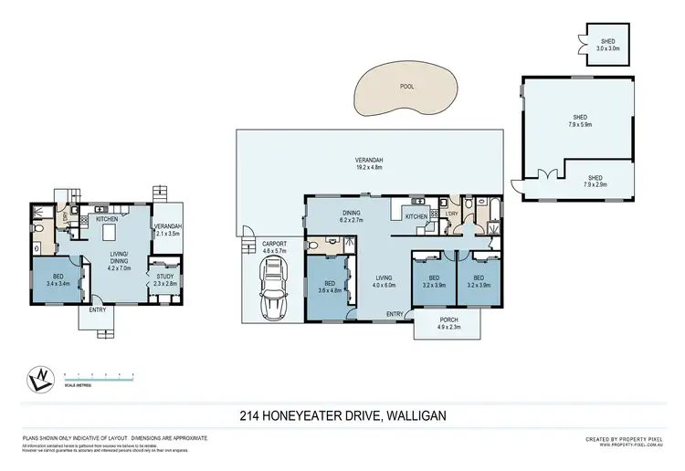 Floorplan of Homely rural property listing, 214 Honeyeater Drive, Walligan QLD 4655
