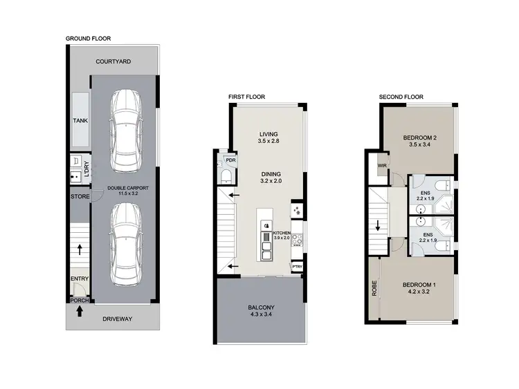 Floorplan of Homely townhouse listing, 15/100 - 102 Glenlyon Street, Gladstone Central QLD 4680