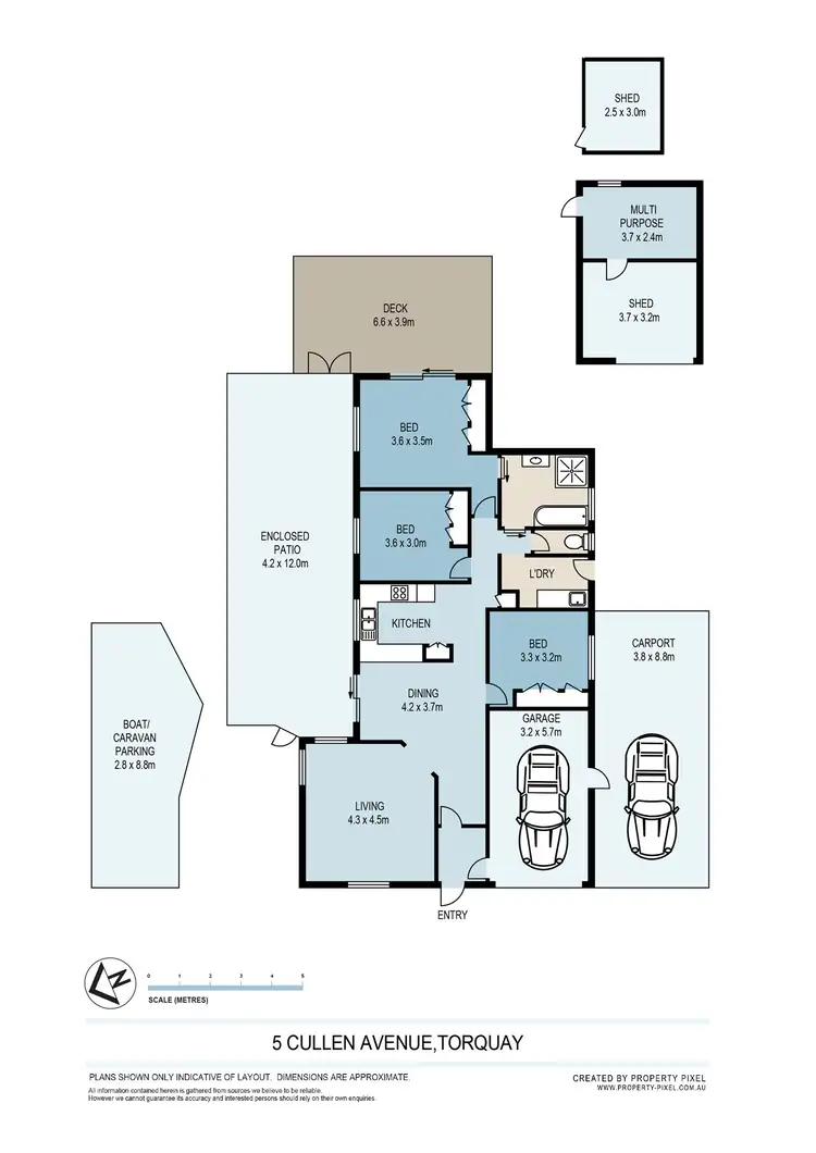Floorplan of Homely house listing, 5 Cullen Avenue, Torquay QLD 4655