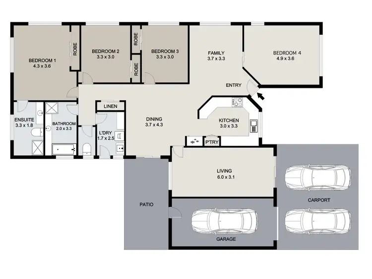 Floorplan of Homely house listing, 22 Geoffrey Thomas Drive, Tannum Sands QLD 4680