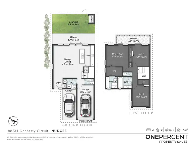 Floorplan of Homely townhouse listing, 88/34 ODoherty Circuit, Nudgee QLD 4014
