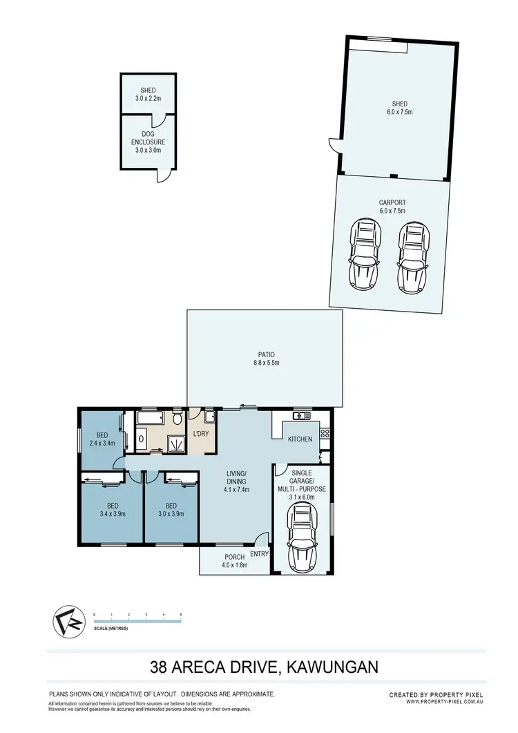 Floorplan of Homely house listing, 38 Areca Drive, Kawungan QLD 4655