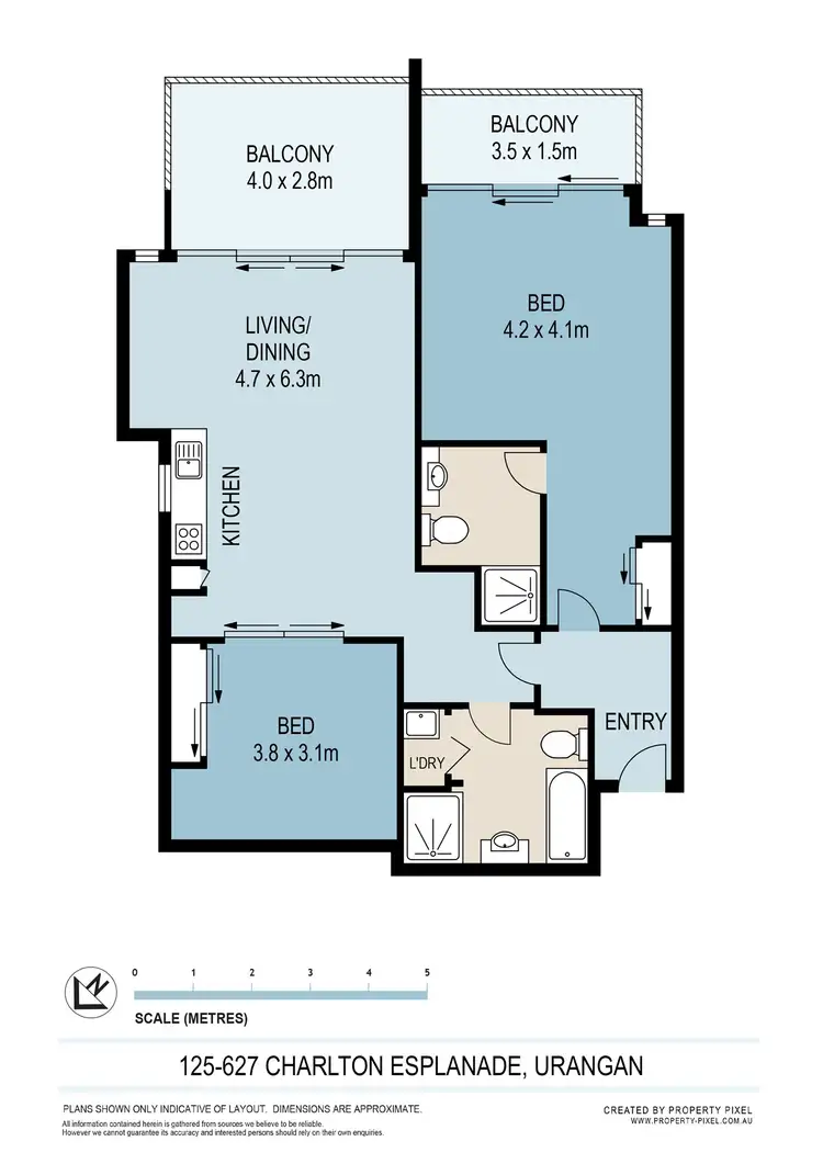 Floorplan of Homely unit listing, 125/627 Charlton Esplanade, Urangan QLD 4655