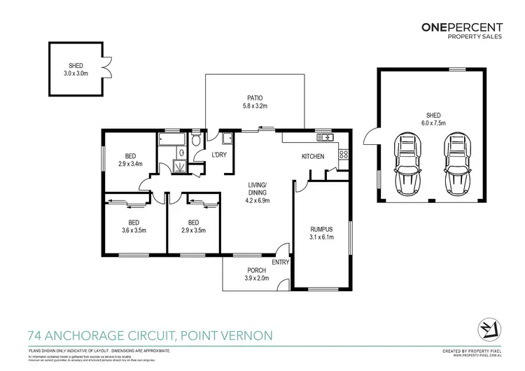 Floorplan of Homely house listing, 74 Anchorage Circuit, Point Vernon QLD 4655